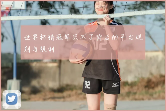 世界杯猜冠军买不了背后的平台规则与限制
